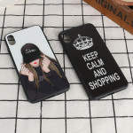Wholesale iPhone Xs Max Design Tempered Glass Hybrid Case (Race Car)